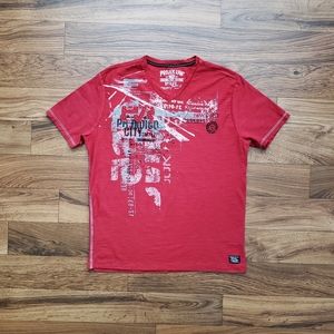 Projek Raw V-Neck Graphic T-Shirt